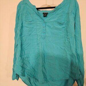 Torrid Aqua Blouse - Size 3